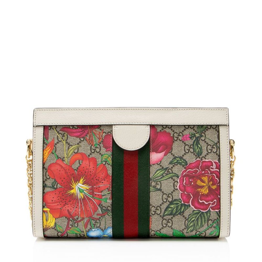 Gucci GG Supreme Flora Ophidia Medium Chain Shoulder Bag - Picture 3 of 13